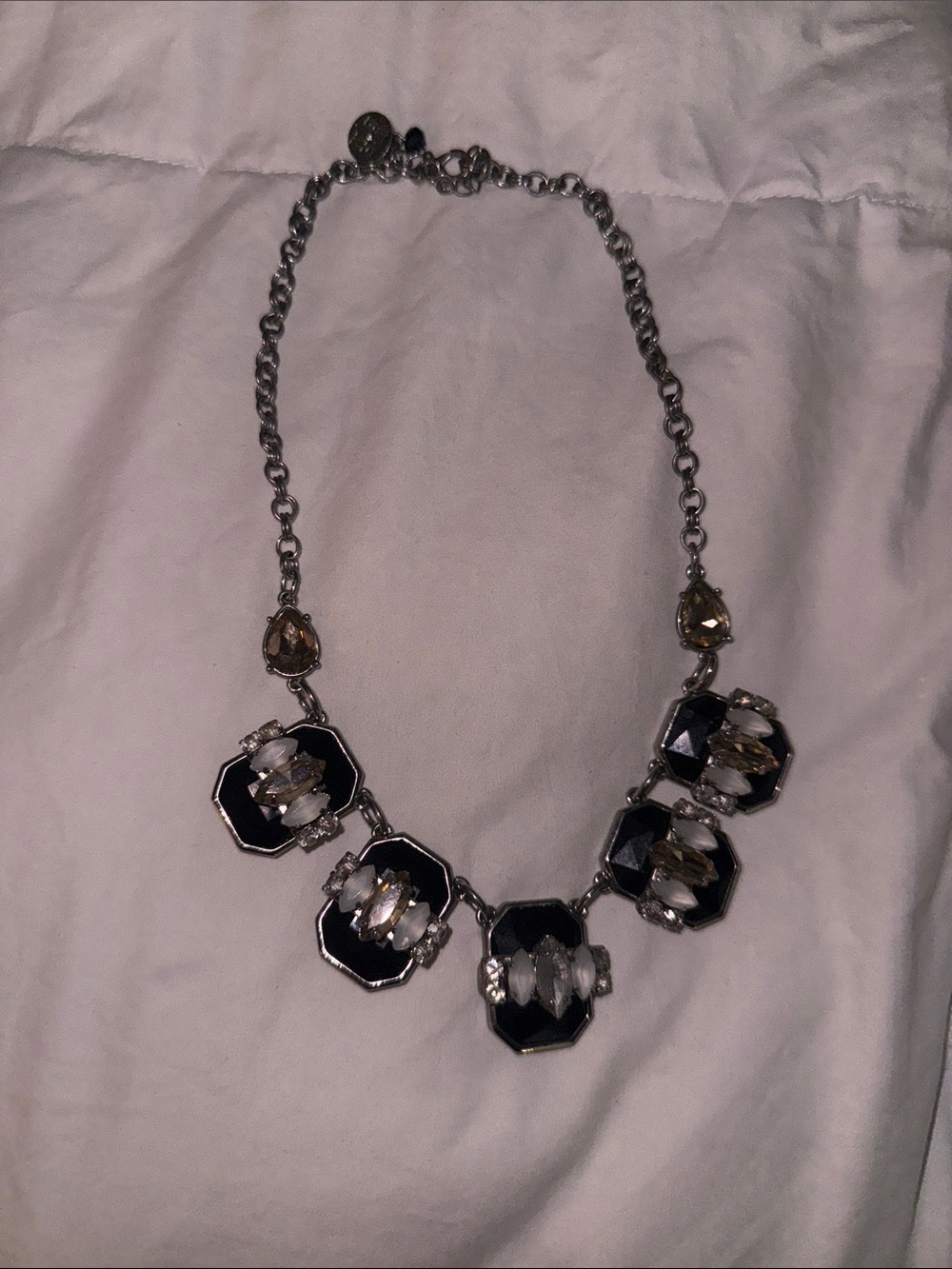 White House Black Market Black and Gold Statement Necklace